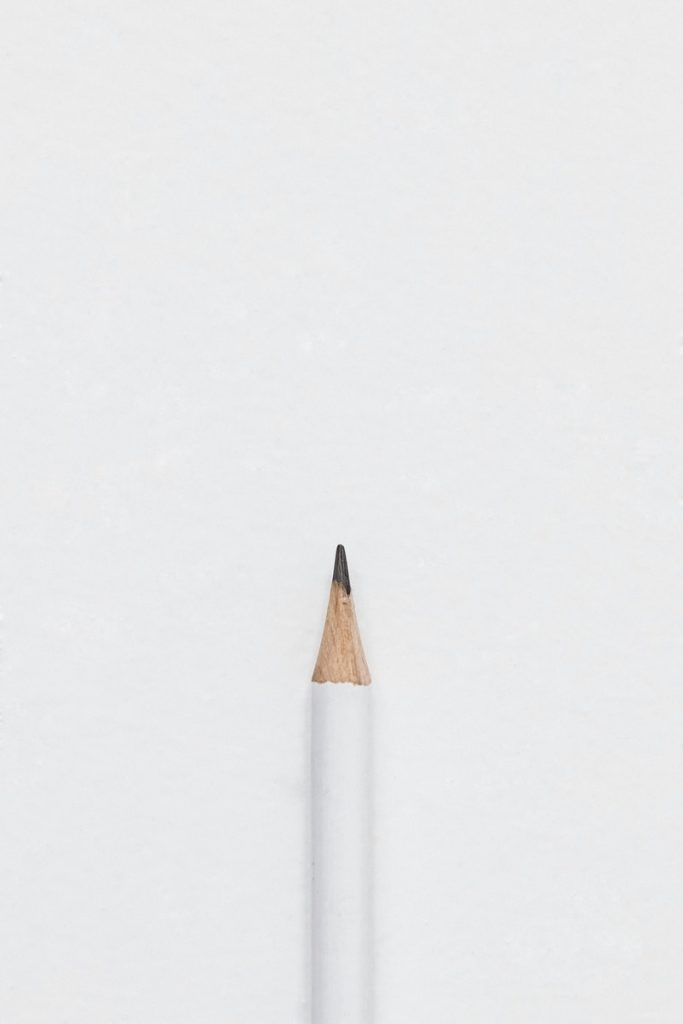 white lead pencil on surface