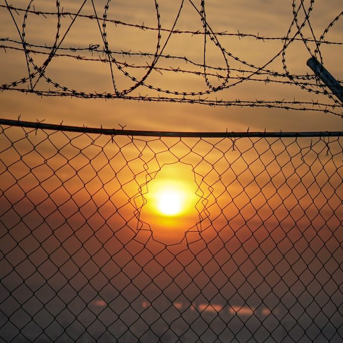 fence with barb wire